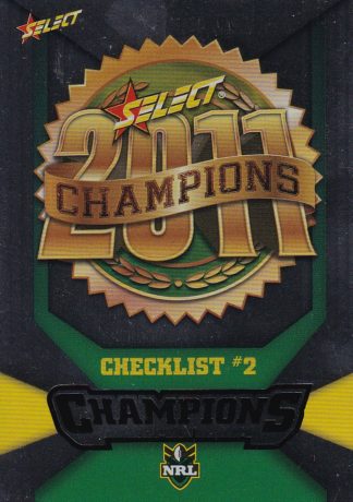 2011 NRL Champions Silver Parallel - SP002 Checklist #2