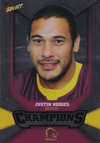 2011 NRL Champions Silver Parallel - SP009 Justin Hodges Brisbane Broncos