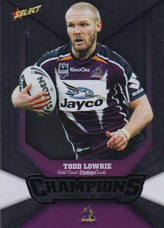 2011 NRL Champions Silver Parallel - SP088 Todd Lowrie Melbourne Storm