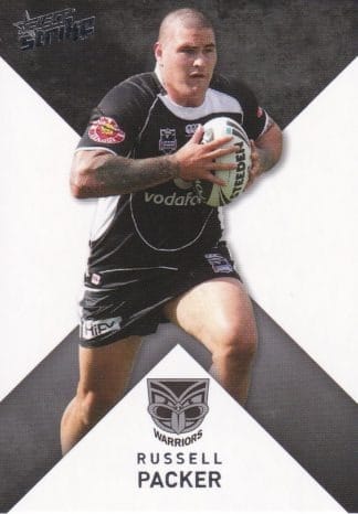 2011 NRL Strike Common Card - Base 183 Russell Packer Warriors
