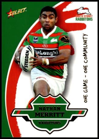 2011 NRL One Game Community Cards - OC6 Nathan Merritt South Sydney Rabbitohs