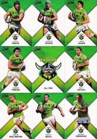 2011 NRL Strike Base Card Team Set - Canberra Raiders