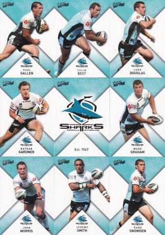 2011 NRL Strike Base Card Team Set - Cronulla Sharks