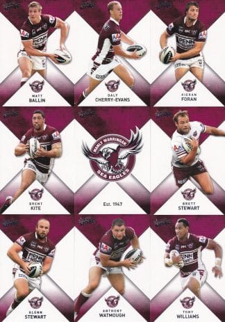 2011 NRL Strike Base Card Team Set - Manly Sea Eagles