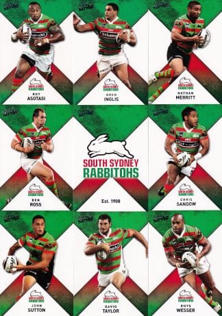 2011 NRL Strike Base Card Team Set - South Sydney Rabbitohs