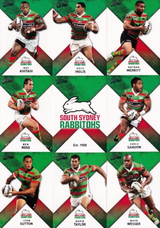 2011 NRL Strike Base Card Team Set - South Sydney Rabbitohs