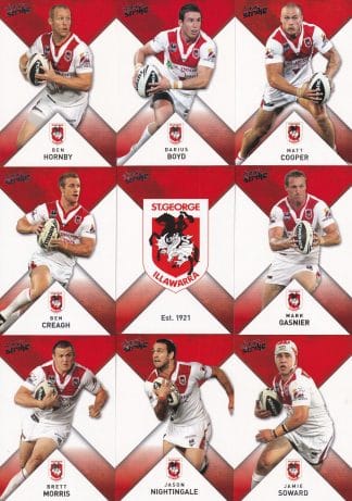 2011 NRL Strike Base Card Team Set - St George Dragons