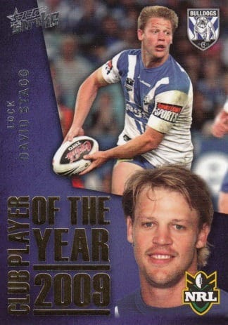 2011 NRL Strike 2009 Club Player Of The Year - CP02 David Stagg Canterbury Bulldogs