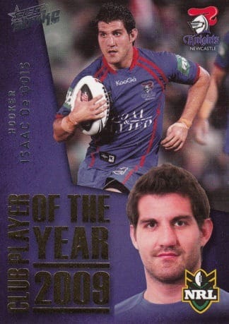 2011 NRL Strike 2009 Club Player Of The Year - CP08 Isaac De Gois Newcastle Knights