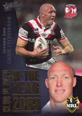 2011 NRL Strike 2009 Club Player Of The Year - CP14 Craig Fitzgibbon Sydney Roosters