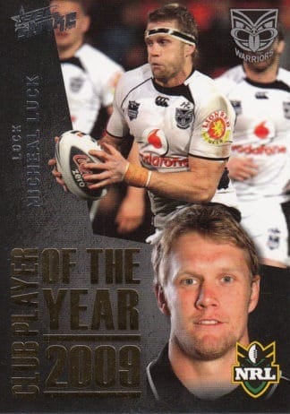2011 NRL Strike 2009 Club Player Of The Year - CP15 Michael Luck Warriors