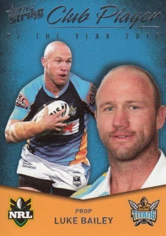 2011 NRL Strike 2010 Club Player Of The Year - CP21 Luke Bailey Gold Coast Titans
