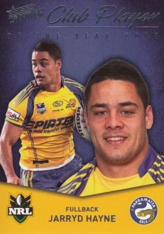 2011 NRL Strike 2010 Club Player Of The Year - CP26 Jarryd Hayne Parramatta Eels