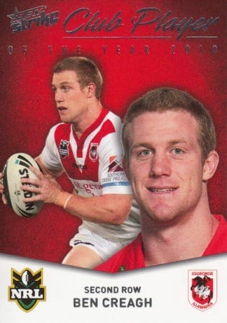 2011 NRL Strike 2010 Club Player Of The Year - CP28 Ben Creagh St George Dragons