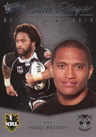 2011 NRL Strike 2010 Club Player Of The Year - CP31 Manu Vatuvei Warriors