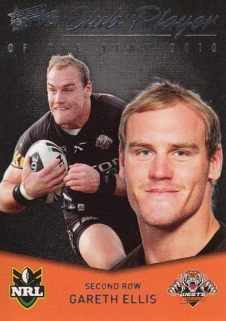 2011 NRL Strike 2010 Club Player Of The Year - CP32 Gareth Ellis Wests Tigers