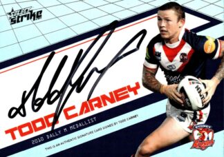 2011 NRL Strike Medallist Signature - MS4 Todd Carney Sydney Roosters