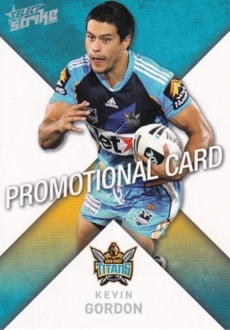 2011 NRL Strike Promotional Card - Base 058 Kevin Gordon Gold Coast Titans