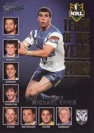 2011 NRL Strike 2009 Team Of The Year - TY08 Michael Ennis Canterbury Bulldogs