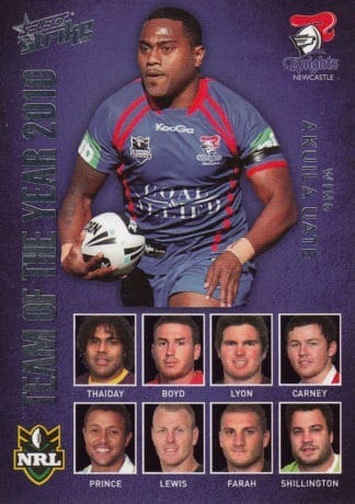 2011 NRL Strike 2010 Team Of The Year - TY11 Akuila Uate Newcastle Knights