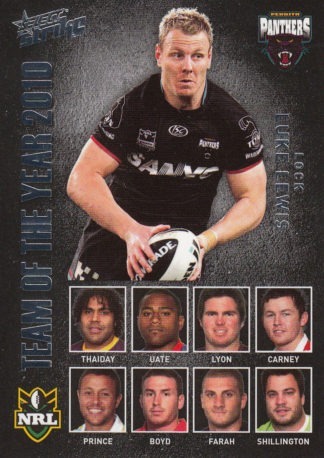 2011 NRL Strike 2010 Team Of The Year - TY15 Luke Lewis Penrith Panthers