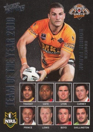 2011 NRL Strike 2010 Team Of The Year - TY17 Robbie Farah Wests Tigers