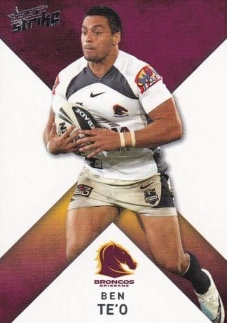 2011 NRL Strike Common Card - Base 014 Ben Te'o Brisbane Broncos