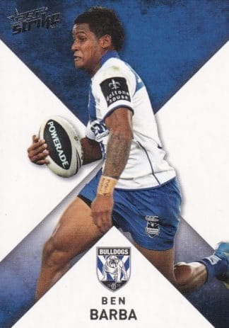 2011 NRL Strike Common Card - Base 019 Ben Barba Canterbury Bulldogs
