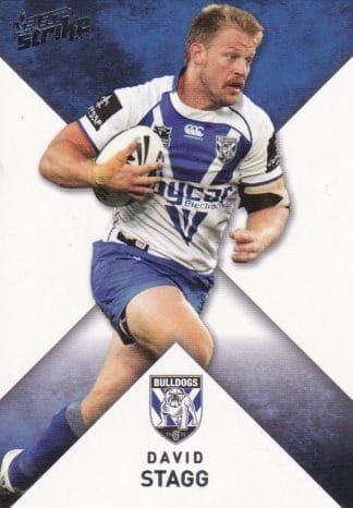 2011 NRL Strike Common Card - Base 026 David Stagg Canterbury Bulldogs