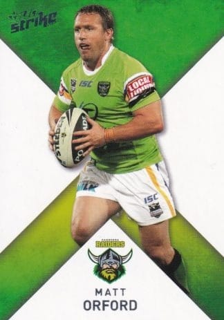 2011 NRL Strike Common Card - Base 035 Matt Orford Canberra Raiders