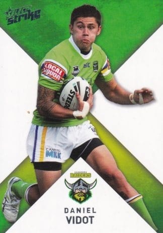 2011 NRL Strike Common Card - Base 038 Daniel Vidot Canberra Raiders