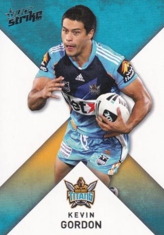 2011 NRL Strike Common Card - Base 058 Kevin Gordon Gold Coast Titans