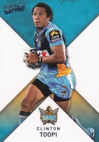 2011 NRL Strike Common Card - Base 063 Clinton Toopi Gold Coast Titans