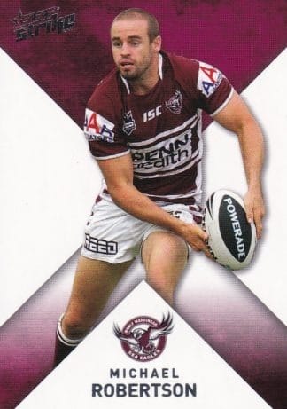 2011 NRL Strike Common Card - Base 071 Michael Robertson Manly Sea Eagles