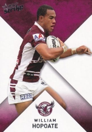 2011 NRL Strike Common Card - Base 076 William Hopoate Manly Sea Eagles