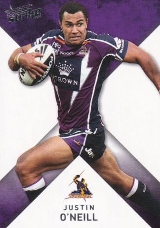 2011 NRL Strike Common Card - Base 087 Justin O'Neill Melbourne Storm