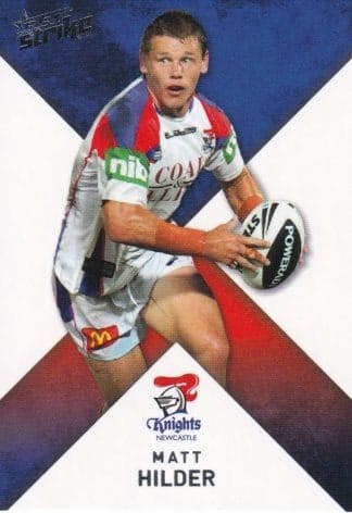 2011 NRL Strike Common Card - Base 094 Matt Hilder Newcastle Knights