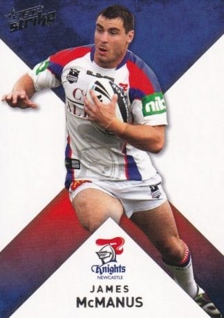 2011 NRL Strike Common Card - Base 096 James McManus Newcastle Knights