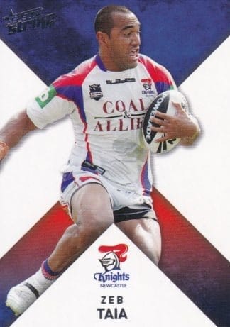2011 NRL Strike Common Card - Base 099 Zeb Taia Newcastle Knights