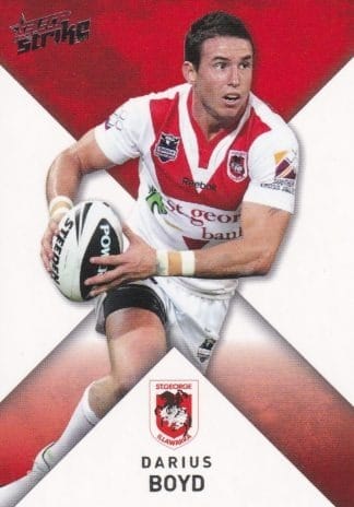 2011 NRL Strike Common Card - Base 139 Darius Boyd St George Dragons