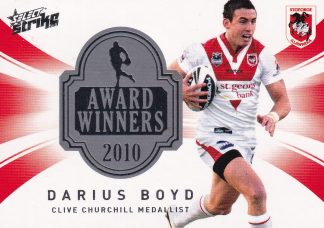 2011 NRL Strike Award Winner - AW12 Darius Boyd St George Dragons