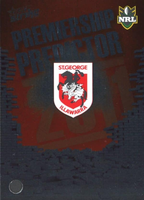 2011 NRL Strike Premiership Predictor - PP12 St George Dragons