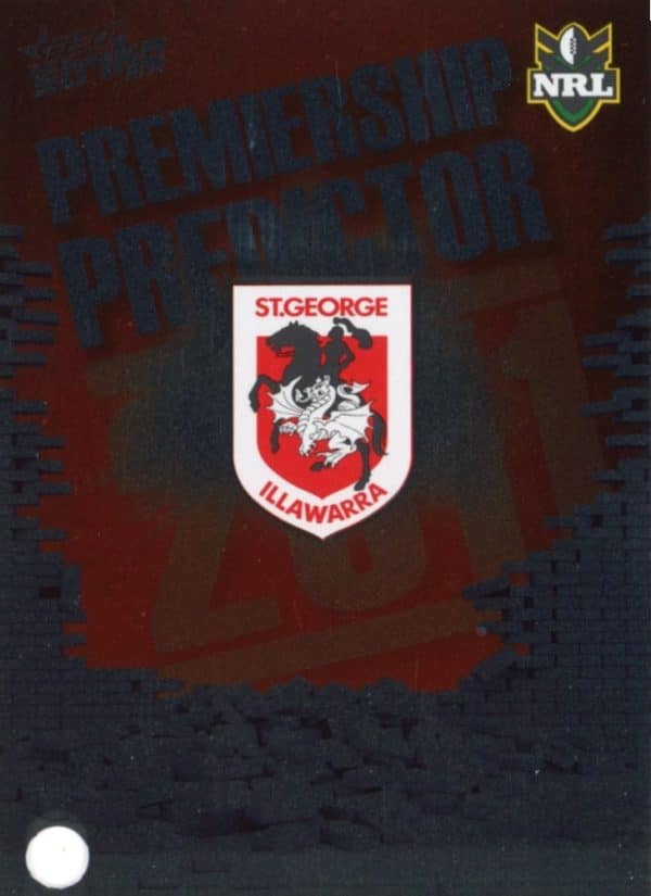 2011 NRL Strike Top Try Scorer - TS12 Matt Cooper St George Dragons - Image 2
