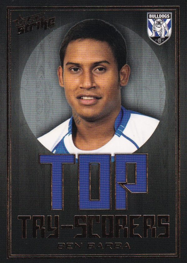 2011 NRL Strike Top Try Scorer - TS03 Ben Barba Canterbury Bulldogs