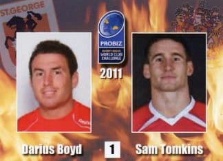2011 World Club Challenge - Card 01 Darius Boyd & Sam Tomkins