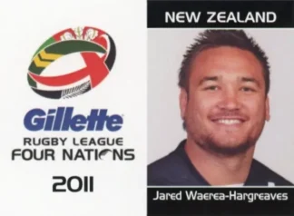 2011 Four Nations Tournament - Card 28 Jared Waerea-Hargreaves New Zealand