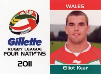 The NRL Trading Card Specialists 19 2011 Four Nations Tournament - Card 31 Elliot Kear Wales