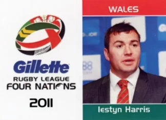 The NRL Trading Card Specialists 18 2011 Four Nations Tournament - Card 32 Iestyn Harris Coach