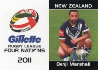 The NRL Trading Card Specialists 15 2011 Four Nations Tournament - Card 35 Benji Marshall Captain