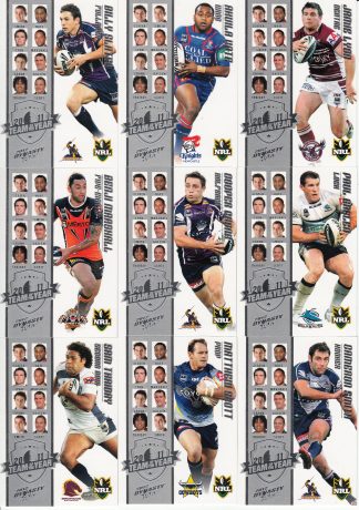 2012 NRL Dynasty Team Of The Year - Full Set 9 Cards